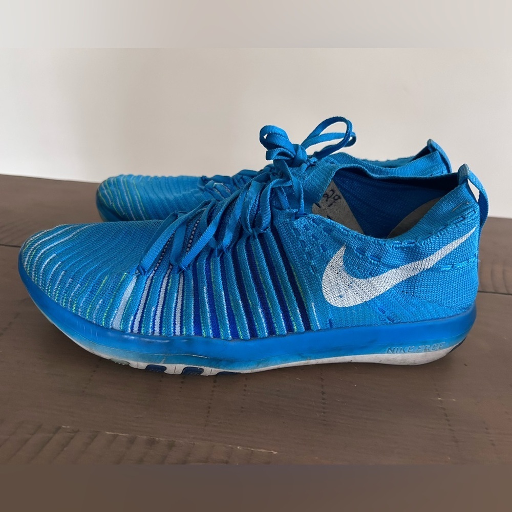 Nike‎ Women’s Free Transform Flyknit Blue Running Shoes - Size 8